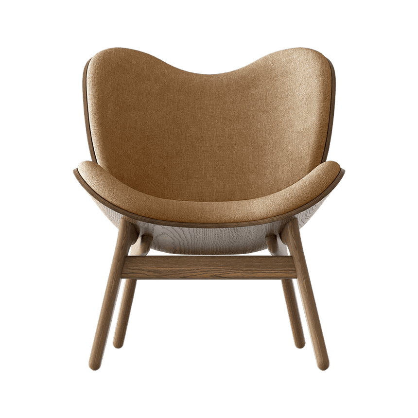 A Conversation Piece szövet fotel sötét kerettel