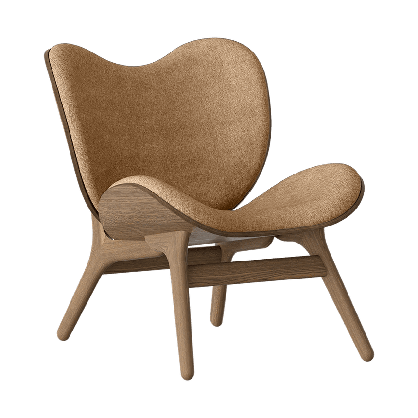 A Conversation Piece szövet fotel sötét kerettel