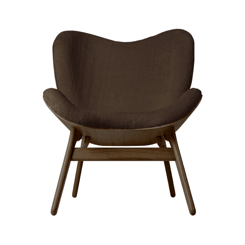 A Conversation Piece műszőrme fotel sötét kerettel