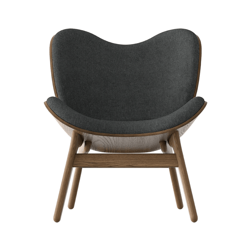 A Conversation Piece szövet fotel sötét kerettel