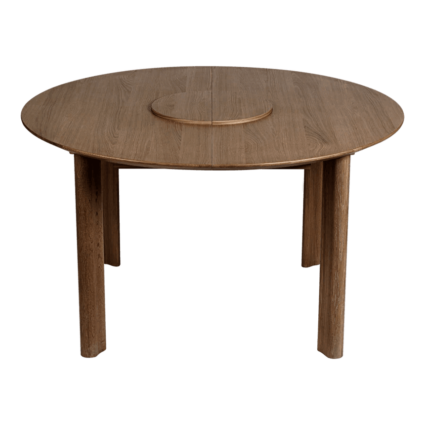 Smooth Comfort Circle extendable wooden table Ø132
