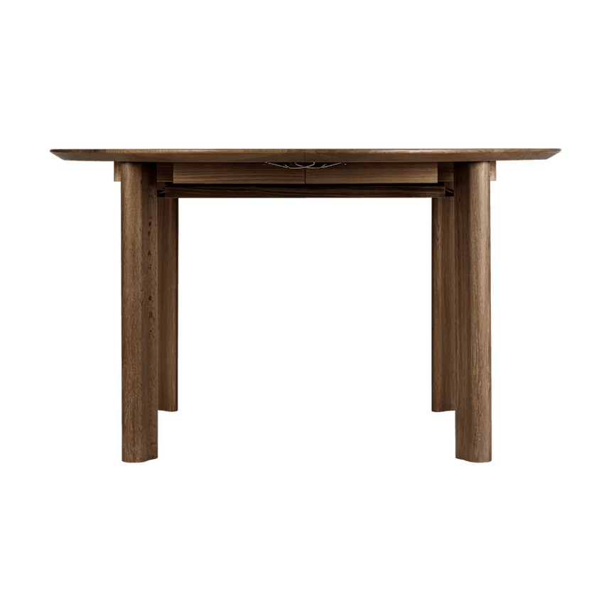 Smooth Comfort Circle extendable wooden table Ø132