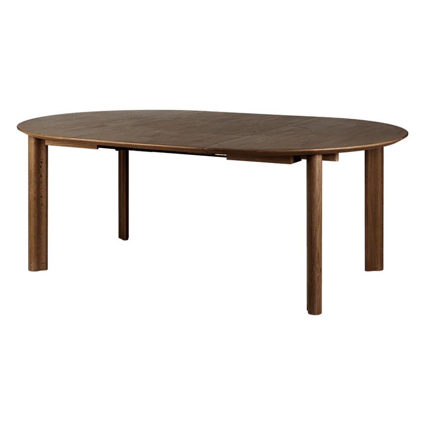Smooth Comfort Circle extendable wooden table Ø132