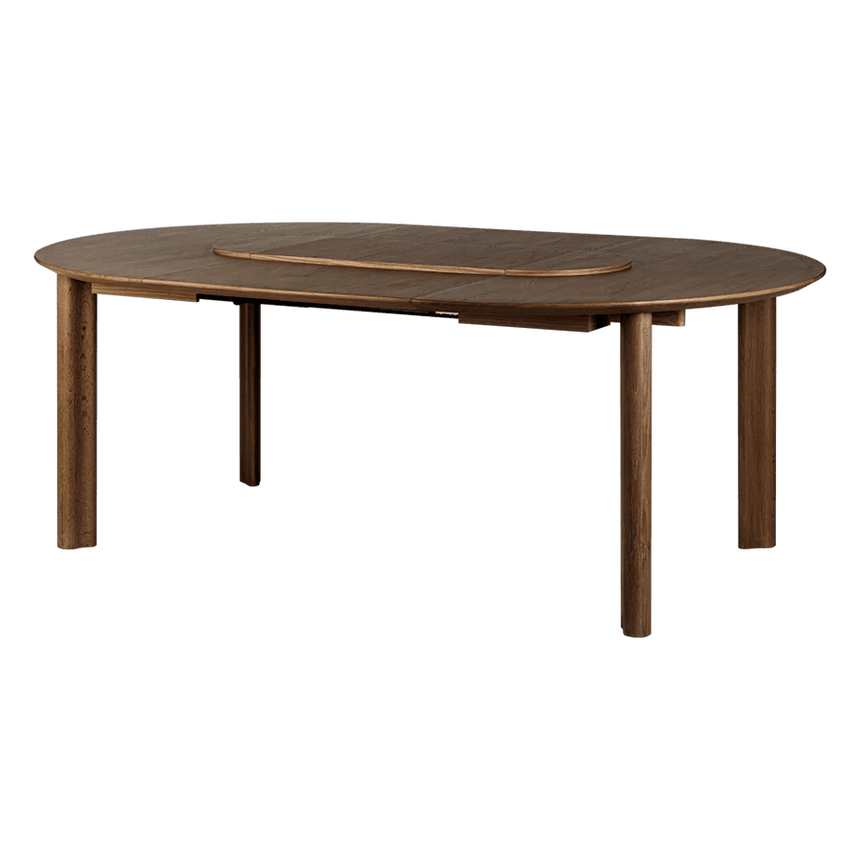 Smooth Comfort Circle extendable wooden table Ø132