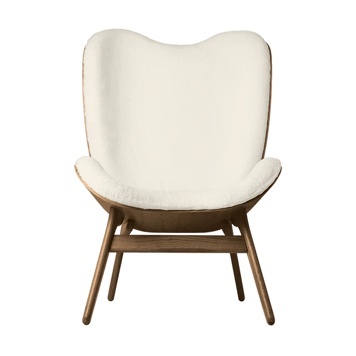 A Conversation Piece műszőrme magas fotel sötét kerettel