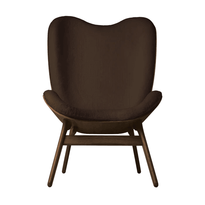 A Conversation Piece műszőrme magas fotel sötét kerettel