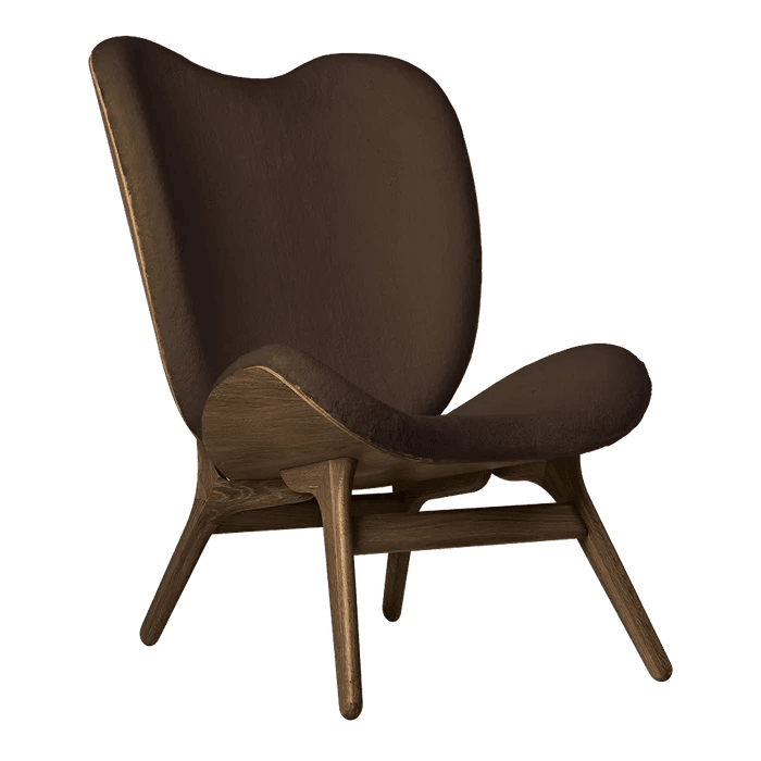 A Conversation Piece műszőrme magas fotel sötét kerettel