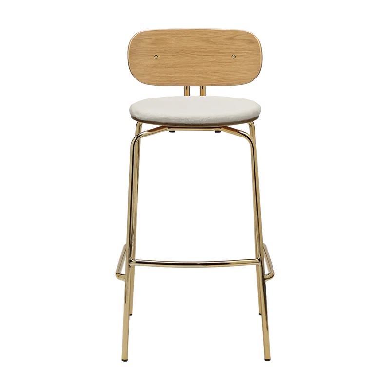 The Conversation Piece fabric armchair with natural frame