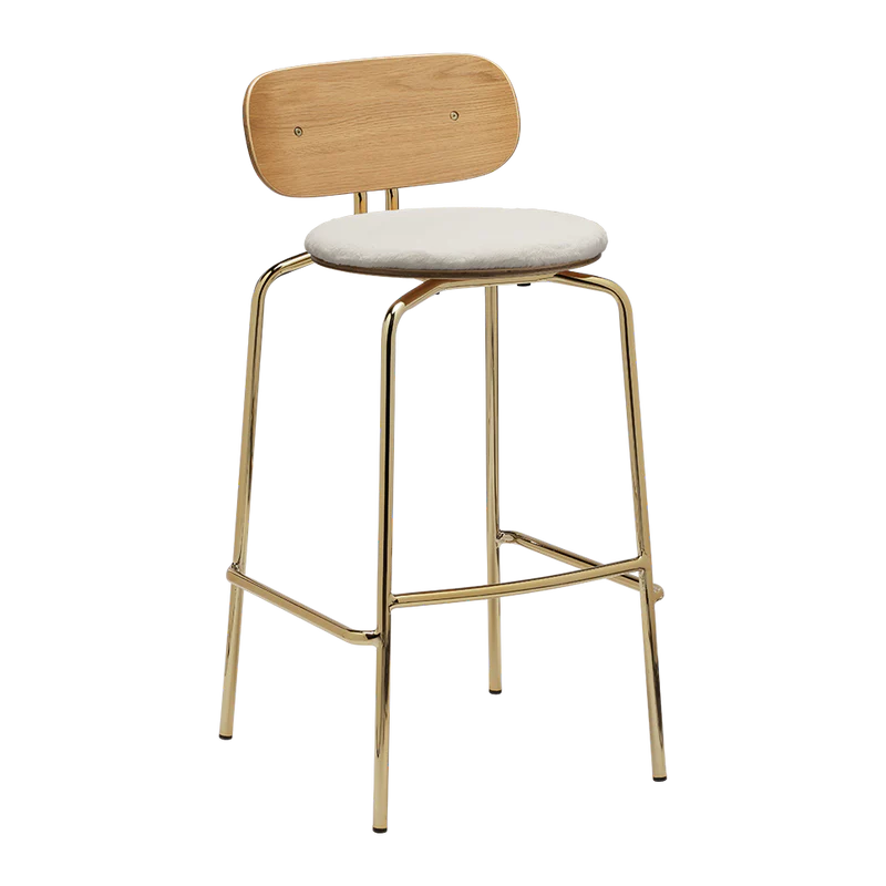 The Conversation Piece fabric armchair with natural frame