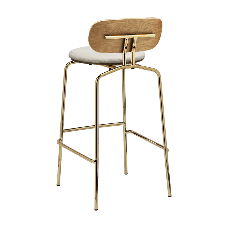 The Conversation Piece fabric armchair with natural frame