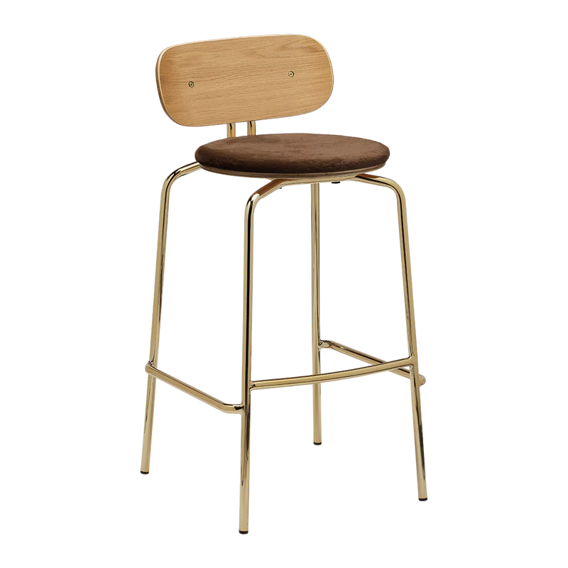 The Conversation Piece fabric armchair with natural frame