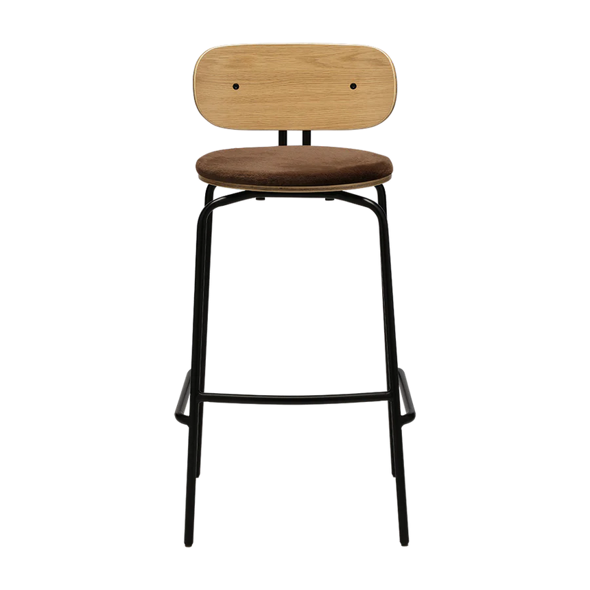 The Conversation Piece fabric armchair with natural frame