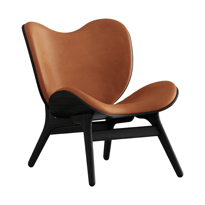 A Conversation Piece bőr fotel fekete kerettel