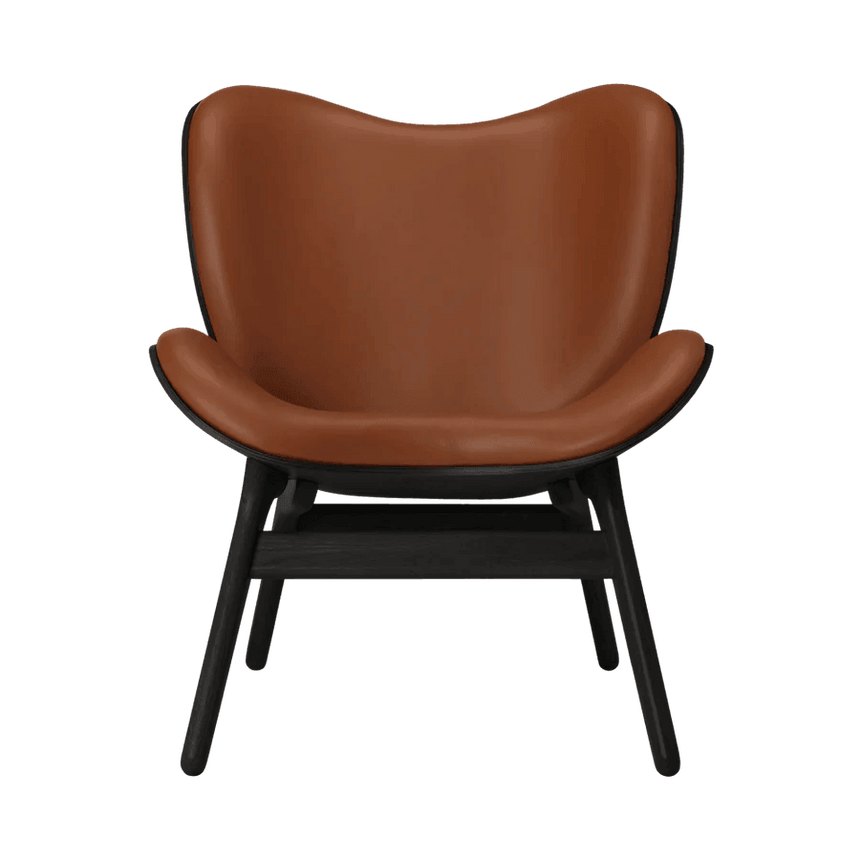 A Conversation Piece bőr fotel fekete kerettel