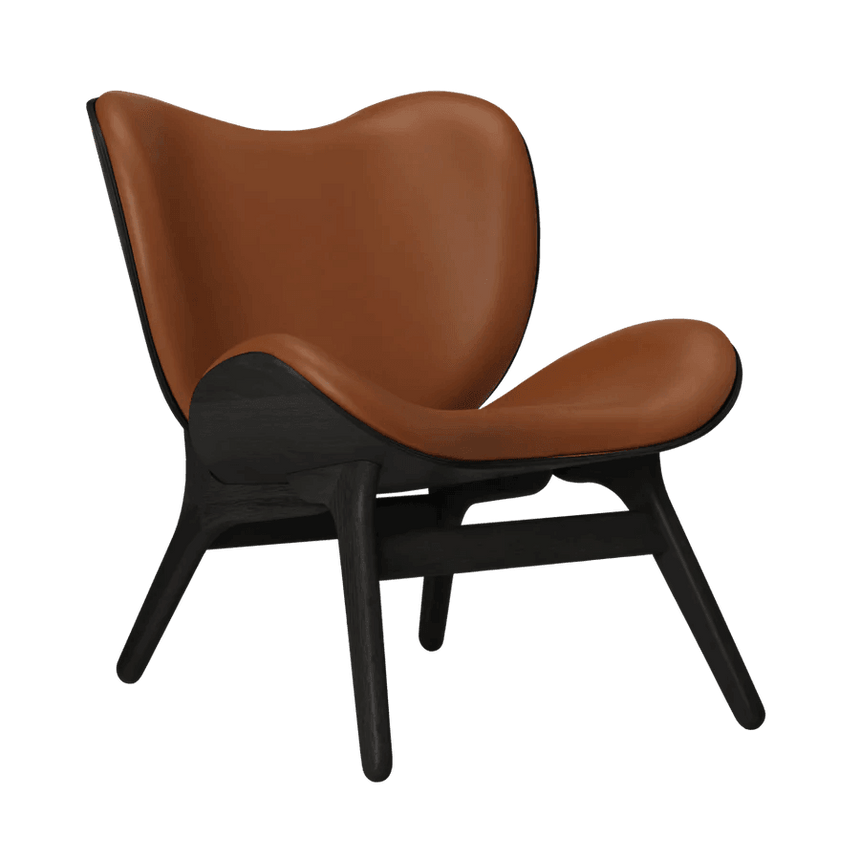 A Conversation Piece bőr fotel fekete kerettel