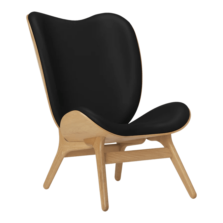 A Conversation Piece bőr magas fotel natúr kerettel