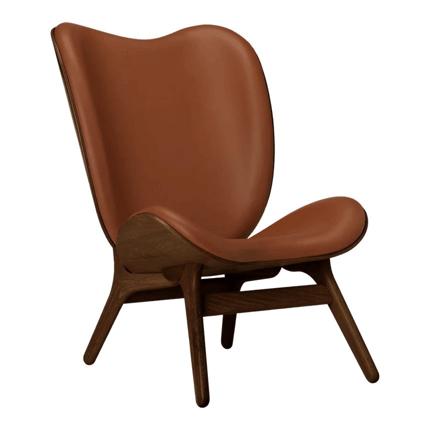 A Conversation Piece bőr magas fotel sötét kerettel