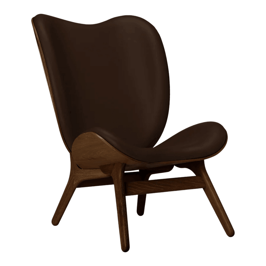 A Conversation Piece bőr magas fotel sötét kerettel