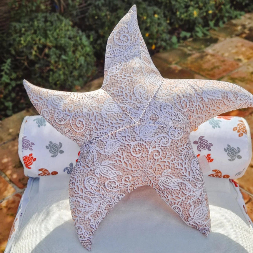 Tengericsillag alakú szövet kerti párna