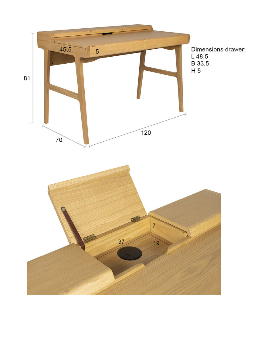 Kaat wooden desk