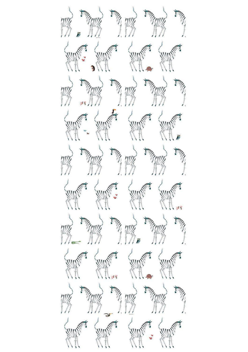 Zebra fehér tapéta-1