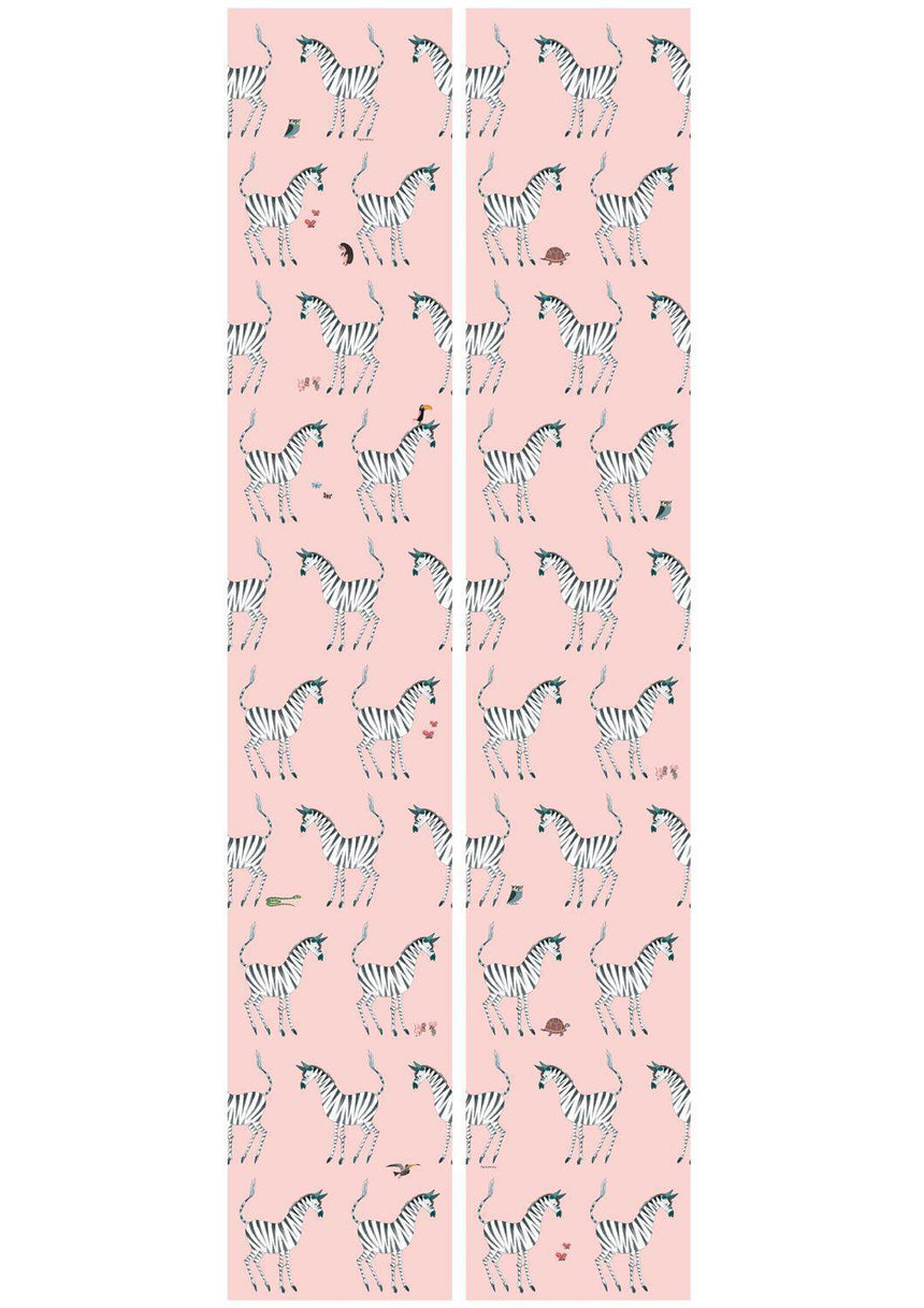 Zebra rózsaszín tapéta-1