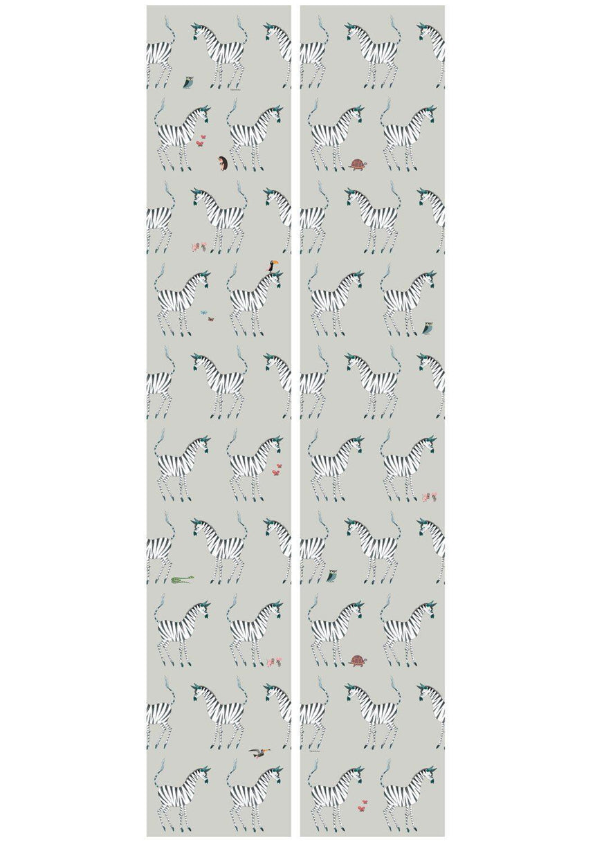 Zebra szürke tapéta-1