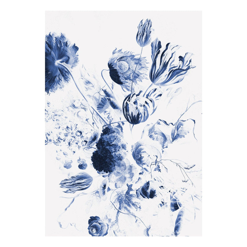 Royal Blue Flowers II, 4 paneles tapéta-0