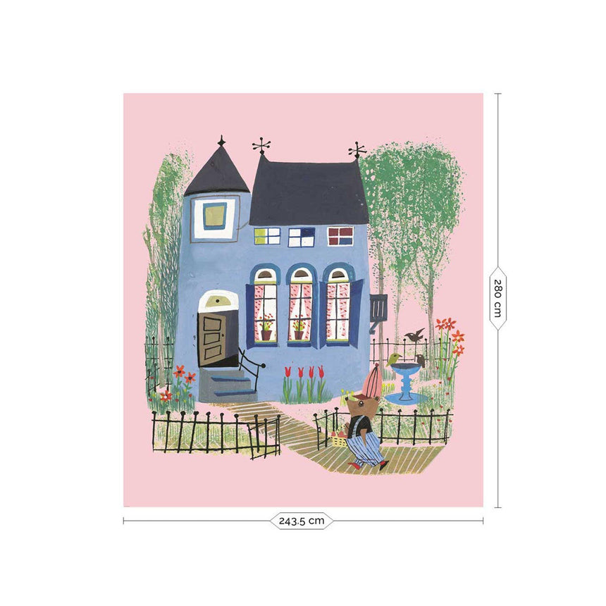 Bear with Blue House tapéta-0