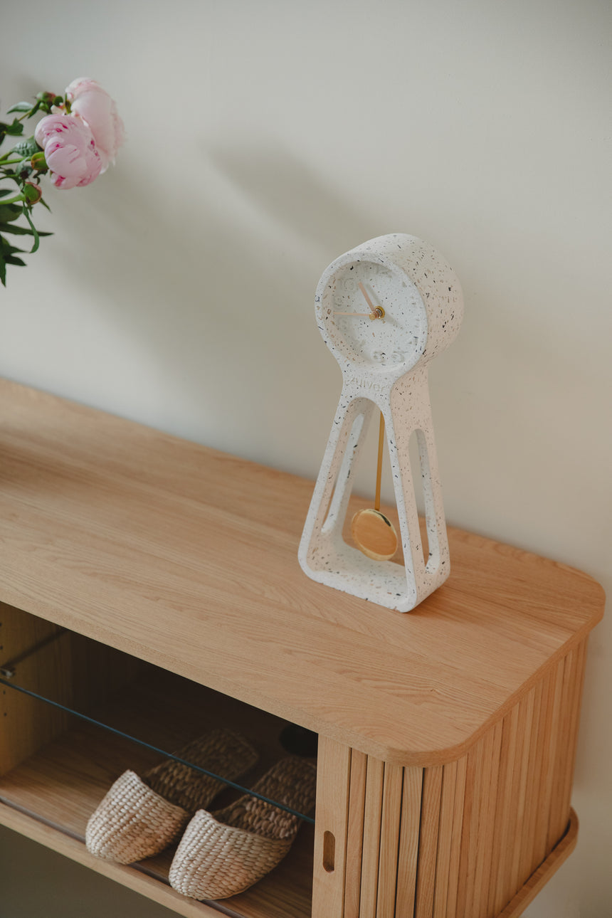 Pendulum time concrete table clock
