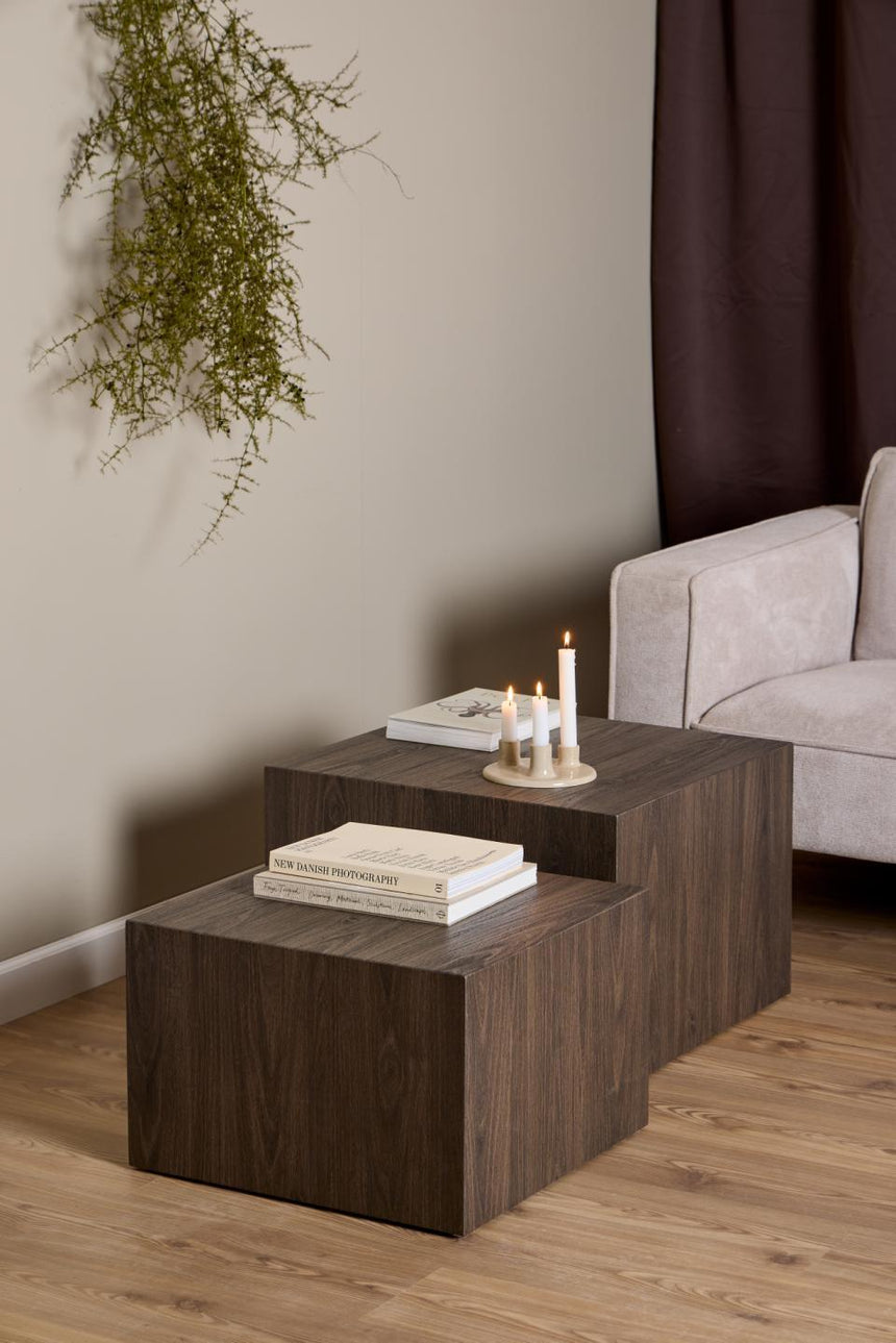 Dice wooden coffee table set 58x58