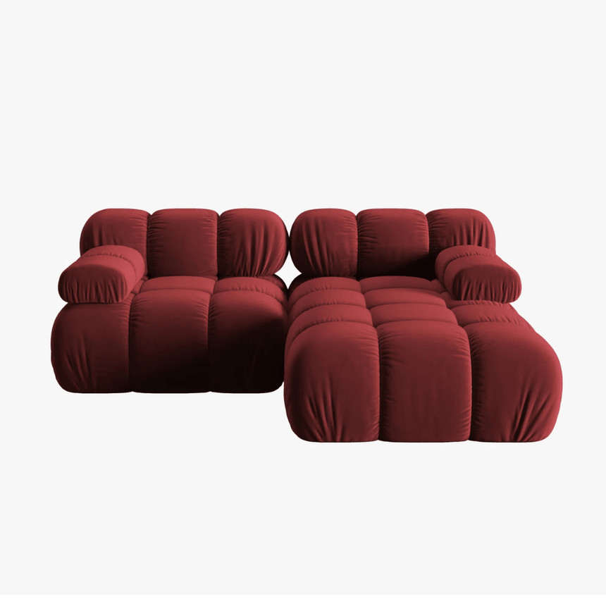 Bellis right-hand velvet corner sofa 188x155