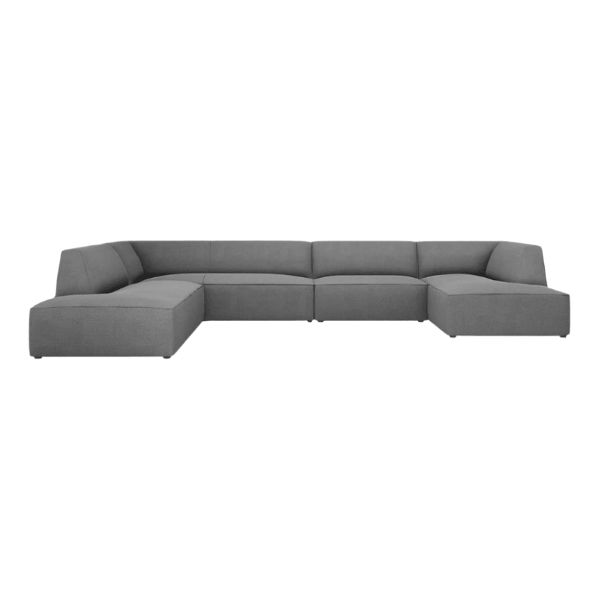 Ruby U-shaped fabric sofa with left corner unit