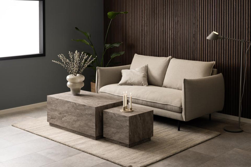 Dice marble effect coffee table set 100x60