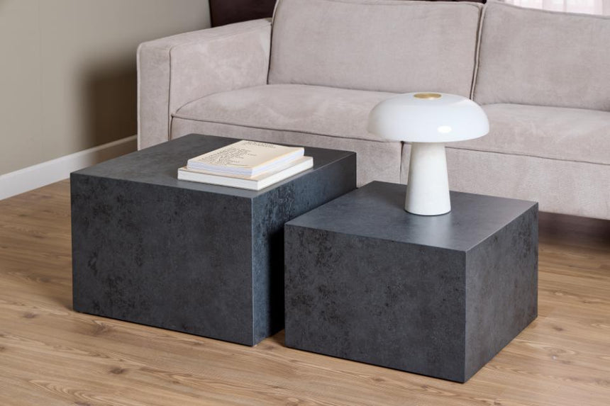 Dice wooden coffee table set 58x58