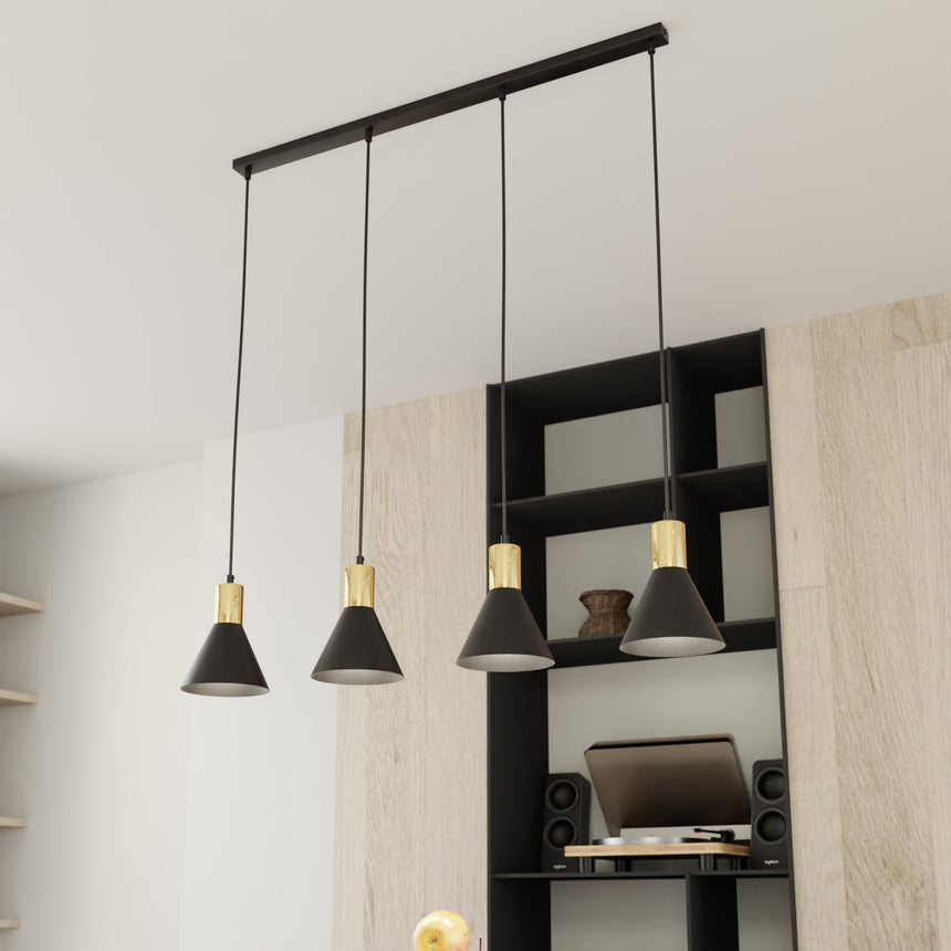 Rosa 4 fém függőlámpa