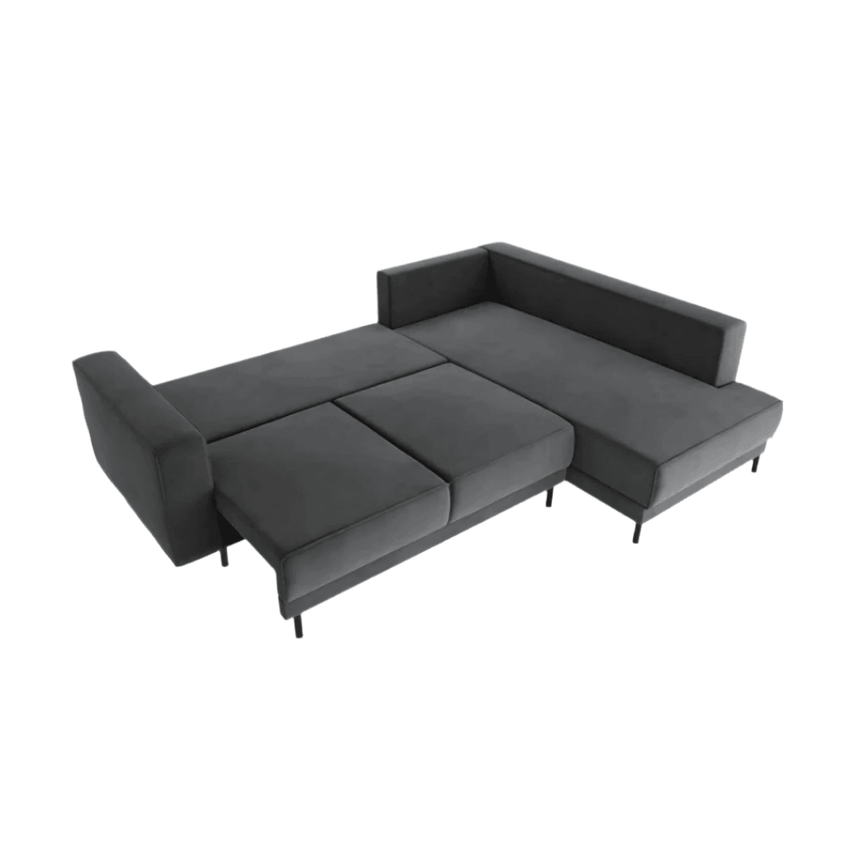 Caro jobbos bársony sarokkanapé