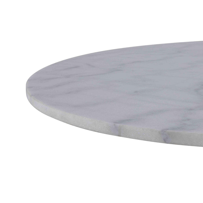 Tarifa márvány étkezőasztal fekete lábbal Ø110-1