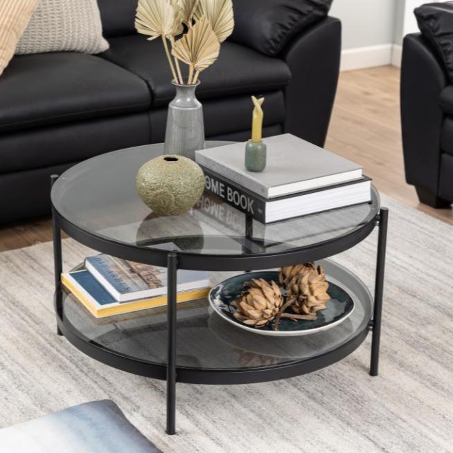 Bayonne glass coffee table Ø79