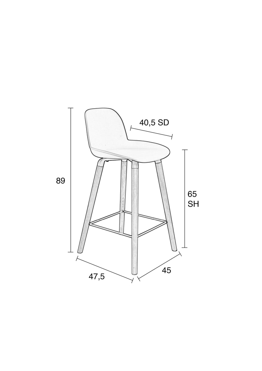 Albert Kuip PP low bar stool