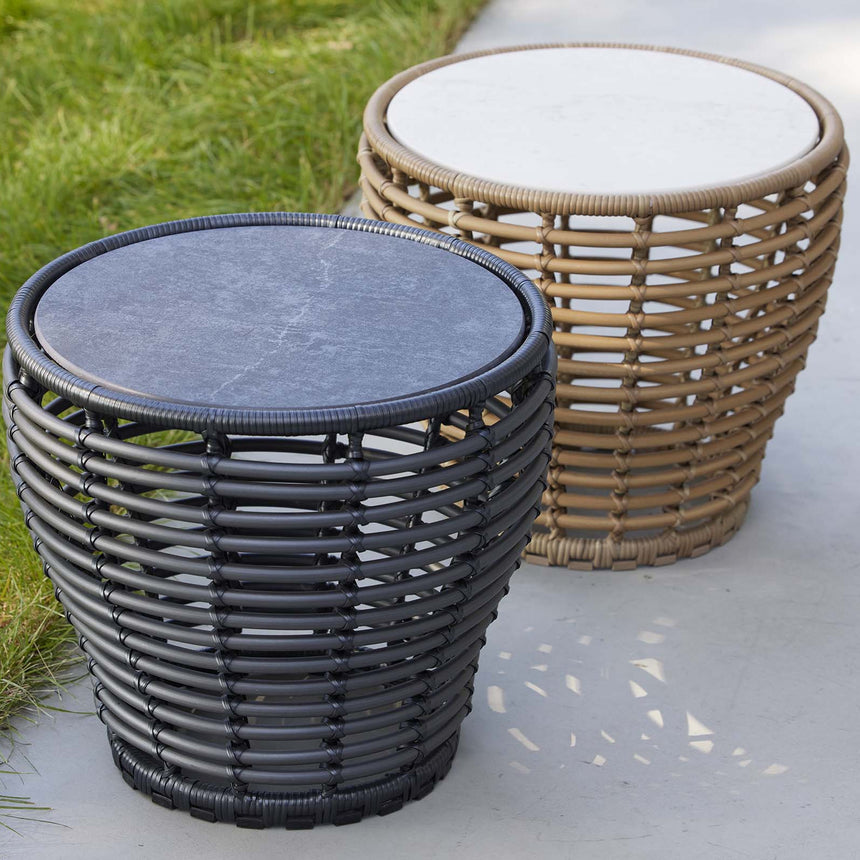 Basket kő kerti dohányzóasztal Ø50