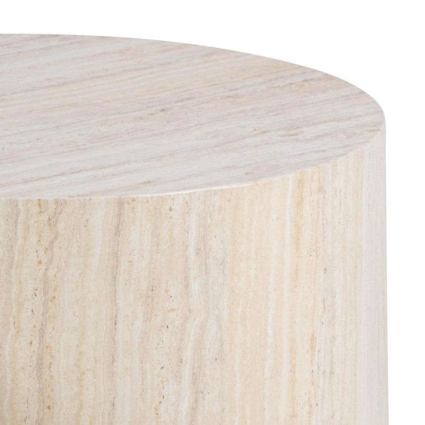 Dice limestone effect coffee table set Ø58