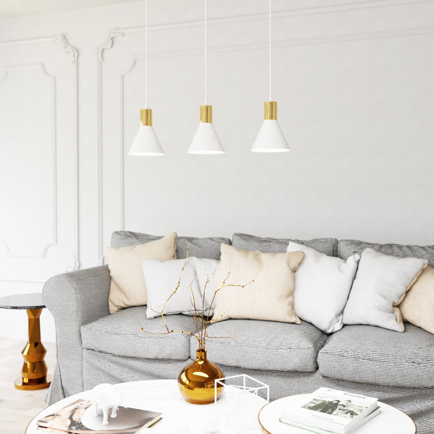 Rosa 3 fém függőlámpa