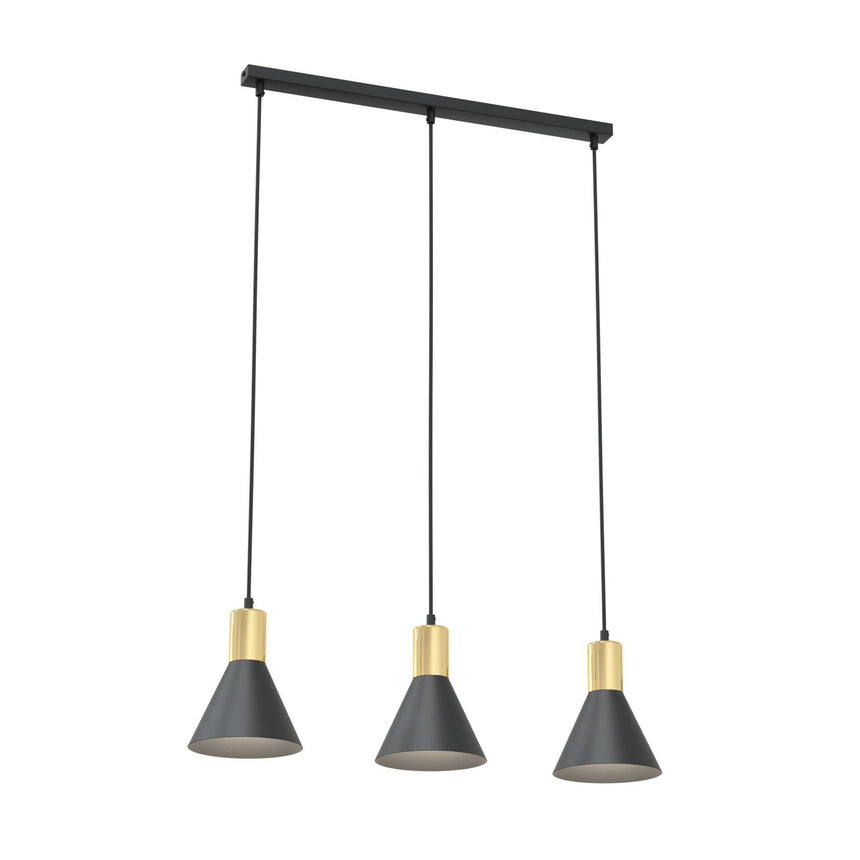 Rosa 3 fém függőlámpa