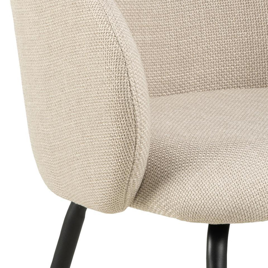 Eleanor fabric chair with black legs