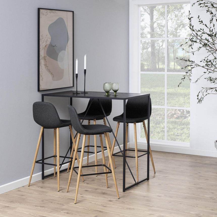 Wilma szövet bárszék tölgy lábbal-5