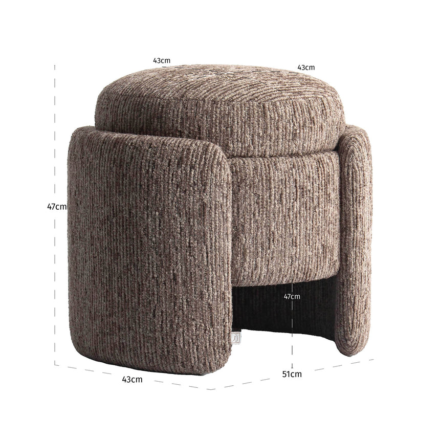 Cupid puff és lábtartó tárolóval – Lineáris szövet, 51 cm