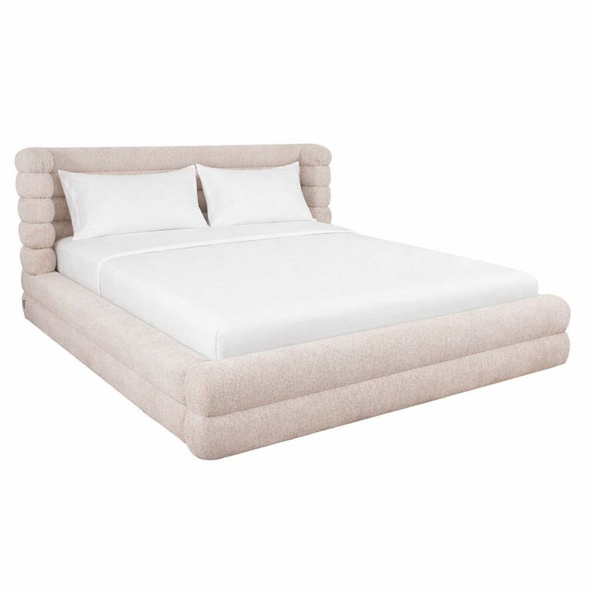 Obidis ágy – Tárolóval, 180x210 cm, Natural linear szövet