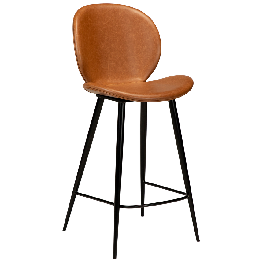 Cloud textile leather low bar stool