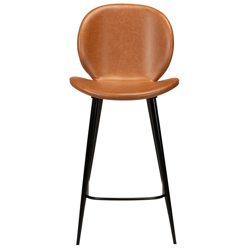 Cloud textile leather low bar stool